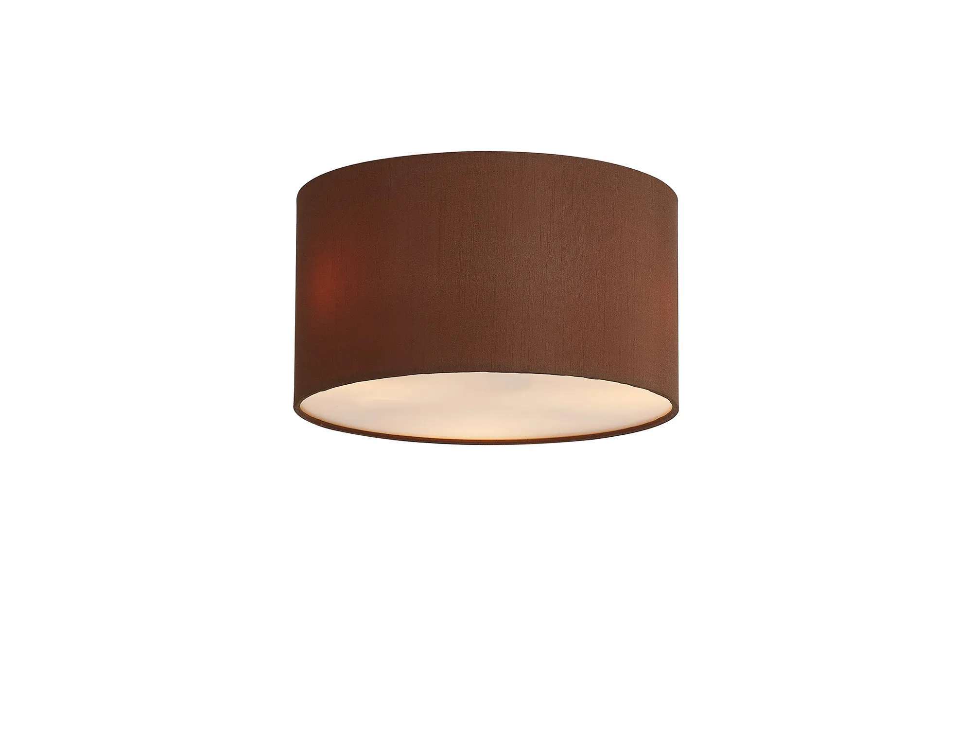 DK0621  Baymont 30cm Flush 3 Light Raw Cocoa/Grecian Bronze; Frosted Diffuser